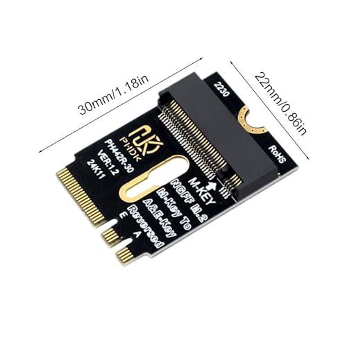 Tarjeta De Expansión para Disco Duro M.2 Key con ingeniería estructural Riser Inversa 6
