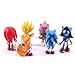6 Pack Sonic Hedgehog Party Cake Toppers figures Characters set cake decorations and Party Favors for Kids Birthday Party Supplies Decorations