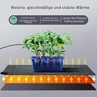 Luxbird Heizmatten Pflanzen und Thermostat, 2 Stück 21W wasserdichte heizmatte 52x25 cm, automatische Temperaturregelung Wärmematte für Sämlinge, Germination, Terrarium, Zimmergewächshaus – Ansicht 4