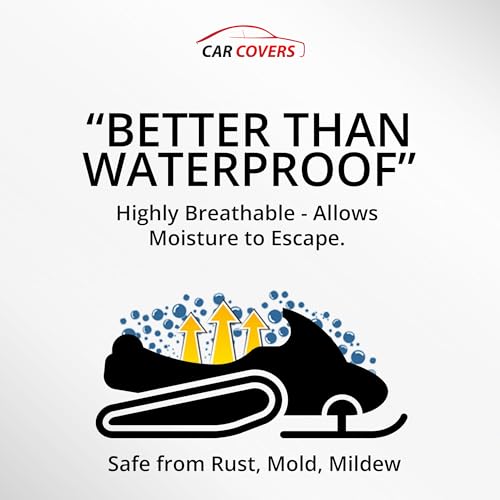 Car Covers Weatherproof Max Snowmobile Cover & Warranty Compatible with 2021-2024 Lynx Rave Re 850 E-tec – Includes Storage Bag, Snowmobile Gear & Protection Accessories