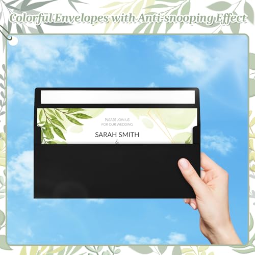 Image of Mulbozy 200Pcs #10Black Envelopes Letter Size Windowless Self Seal Security