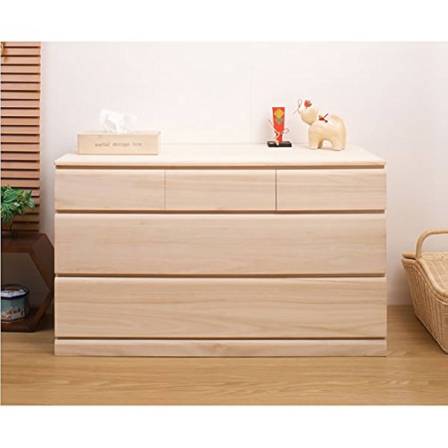 Amazon｜【国産】桐製クローゼット用3段チェスト 幅100cm