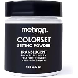 Mehron Makeup Colorset Setting Powder - TRANSLUCENT Setting Powder | .85 oz Translucent Setting Powder for Cosplay, Face & Body Paint, and Cream Makeup. Vegan, Cruelty Free, & Made in the USA.
