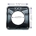 4 Pack | Style I 7.75 Inch Square, Heavy Duty Black Porcelain Drip Pans by Range Kleen