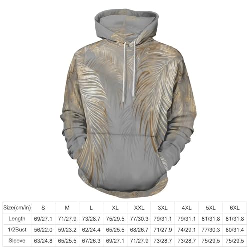 Sweat à capuche imprimé 3D feuilles palmier luxueuses mode