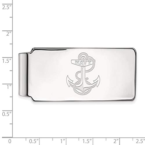 Navy Money Clip (Sterling Silver)2