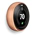 Google Nest Learning Thermostat - Programmable Smart Thermostat for Home - 3rd Generation Nest Thermostat - Works with Alexa - Copper