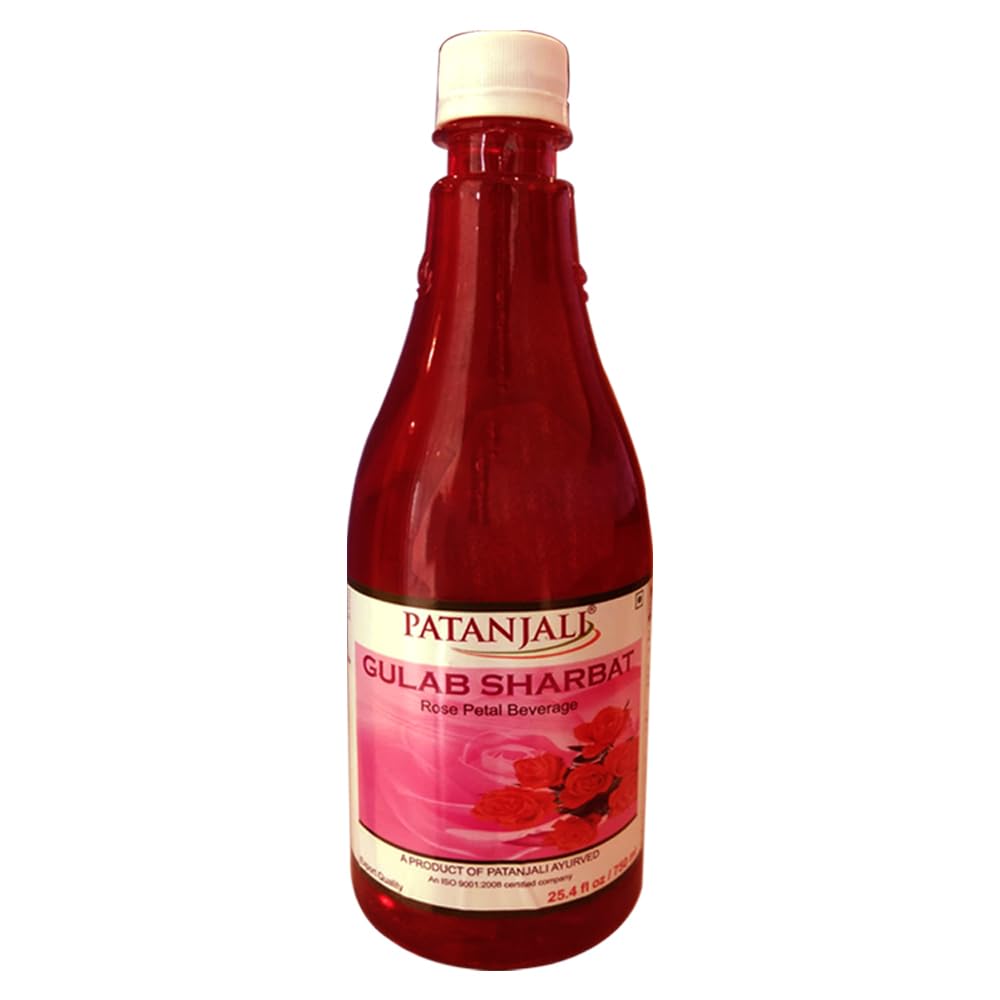 Patanjali Gulab Sharbat Bottle, 750ml