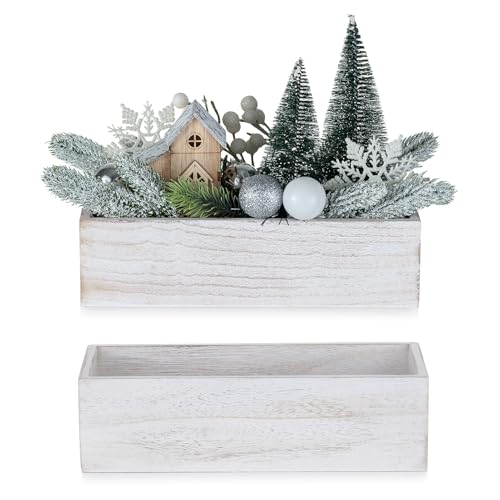 NUPTIO Ziegelform Holz Vase Vintage: 30cm Rustikale Adventsgesteck...