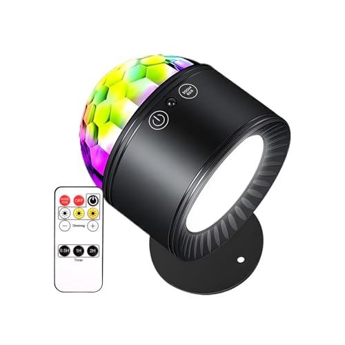 Luz de discoteca con control remoto inalámbrica y aplique de pared LED para iluminación ambiental