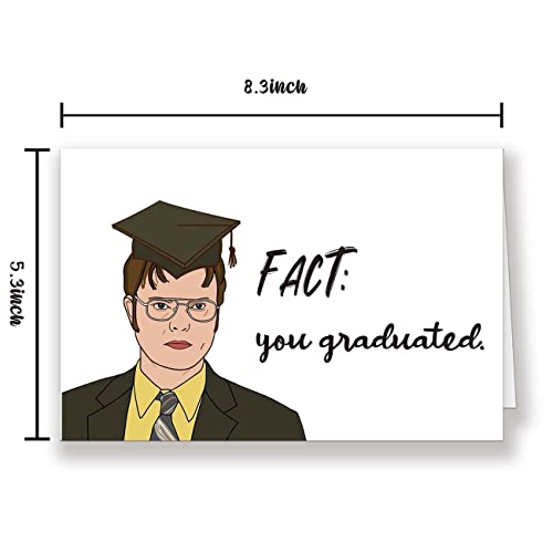 Hilarious Dwight Office You Graduated Card, Funny Graduation Card For Classmate Him Her, Congrats Graduation Card #TOP1