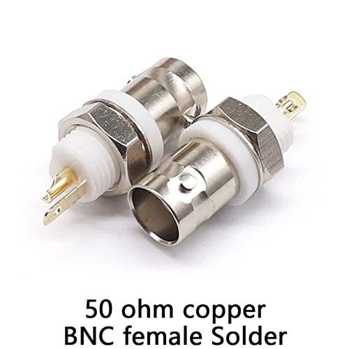 Conector BNC hembra BNC-KY de 50 Ohm con panel de soldadura aislado para chasis 3