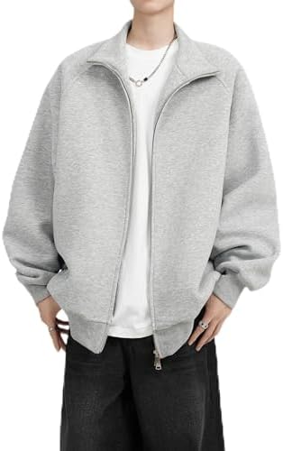 （13:00時点） [YEOREO] トレーナー メンズ パーカー コートパーカー メンズ 長袖 秋服 ゆったり ジップアップコート カーディガン メンズ 大きいサイズ 無地 トップス カジュアル 春秋冬服 通勤 -hui-2XL