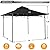 ABCCANOPY Gazebos for Patios 10x12 - Outdoor Steel Frame Gazebo for Lawn Backyard Garden Deck (Black)