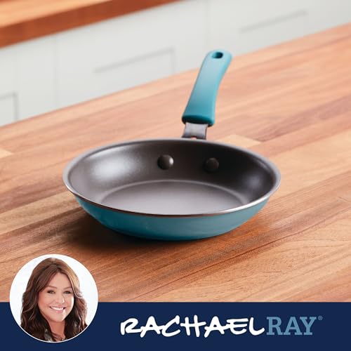 Rachael Ray Cook + Create Nonstick Frying Pan/Skillet, 8.5 Inch, Agave Blue by Rachael Ray - Image 6
