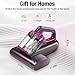 BYHUME Mattress Vacuum Cleaner, 17Kpa 650W Bed Vacuum Cleaner, 273nm UV-C Light & Ultrasonic 145°F Heating, 80000 RPM/Min Brushroll Rotation, Wide Suction Port for Pillows Cribs Sofa, Black Corded