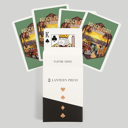 Lantern Press Pacific Coast, California, Naipes Poker 52 miniatura 6