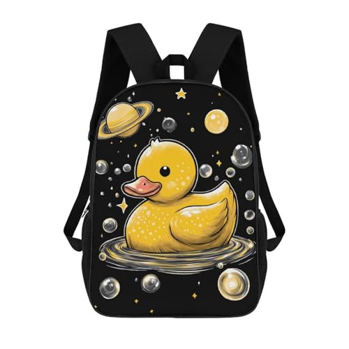 Rubber Duck Shining Planet Unisex Backpack 17