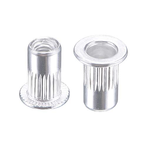 Écrou à rivet M3 uxcell en aluminium fileté moleté pour assemblage de tôles x100