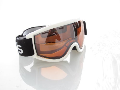 Lunettes de ski Ravs blanc avec boftbag et écran contraste renforcé