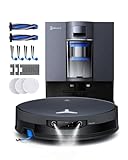 ECOVACS X12 OMNICYCLONE Care Complete Saugroboter mit Wischfunktion, Blast & 22.000 Pa, FocusJet zur Fleckenvorlösung, OZMO Roller 3.0, ausfahrbare Mopprolle, PureCyclone Auto-Entleerung, Mattschwarz