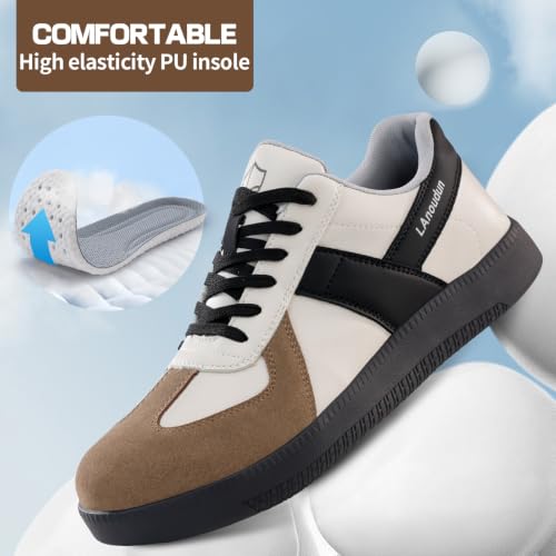 Image of Steel Toe Shoes for Women and Men, Lightweight Safety Work Shoes, Puncture Resistant Cushioned Low Top Work Sneakers for Warehouse Factory Construction