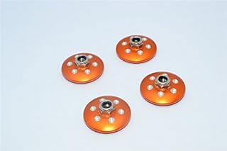 Axial Yeti XL Monster Buggy Upgrade Parts Aluminum Extra Size Locking Wheel Washer - 4 Pcs Set Orange