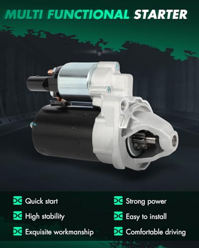 Image of SCITOO Starter Motor fit for Audi for A4 1.8L 2005-2006,for Audi for A4 2.0L 2005-2009,for Audi for A4 Quattro 1.8L 2005 Replacement Starter 17975