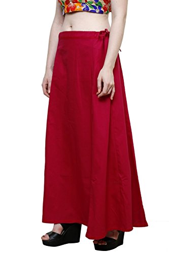 Image of Pistaa's combo of Women's Cotton Best Plain Solid Indian Readymade Inskirt Saree petticoats