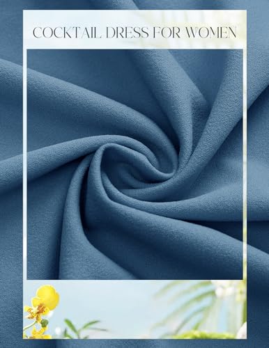 Image of DRESSTELLS Women's Cocktail Dress Summer Wedding Guest Party Vintage 3 /4 Bell Sleeve V Neck A-Line Dress