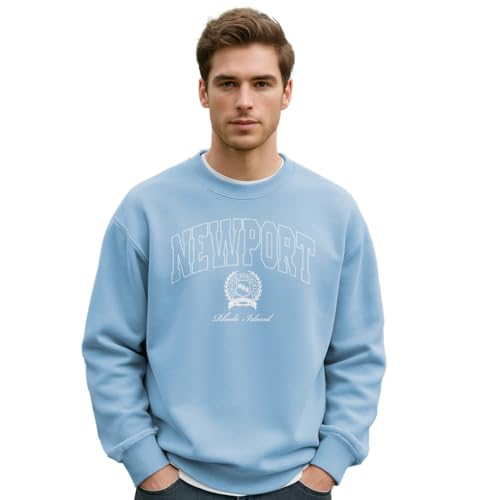 Image of Nobero Men's Graphic Printed Oversized Sweatshirt | Cotton Rich Fleece Round Neck Pullover | Relaxed Fit Casual Winter Wear for Men