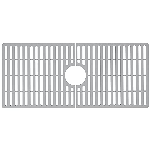 VIGO 33 in. x 14 in. Silicone Bottom Grid for Single Bowl Kitchen Sink in Gray - VGSG3618