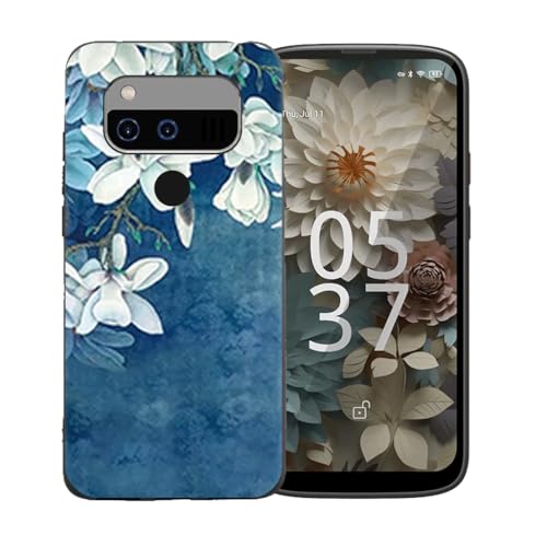 LCEHTOGYE �K�p Unihertz jelly 3�p�P�[�X�A�K�p Unihertz jelly 3 (5,05")�ƌ݊����̂��钴���^�u���b�N�\�t�gTPU�V���R���Q���P�[�X�ی�J�o�[ - LLM40