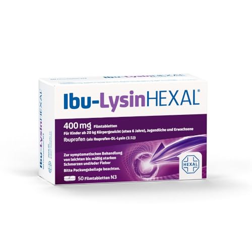 Kopfschmerztabletten Hexal IBU Lysin 684 mg Filmtabletten 50 Stück