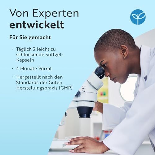 Nutravita Nutravita Omega 3 Kapseln Hochdosiert 2000mg Fischöl Kapseln mit 660mg EPA un 440mg DHA Unterstützt die Gesundheit von Herz, Gehirn und Augen (EFSA) 240 Weichkapseln für 4 Monate - Zusatzansicht 4 | TV | Video | Foto
