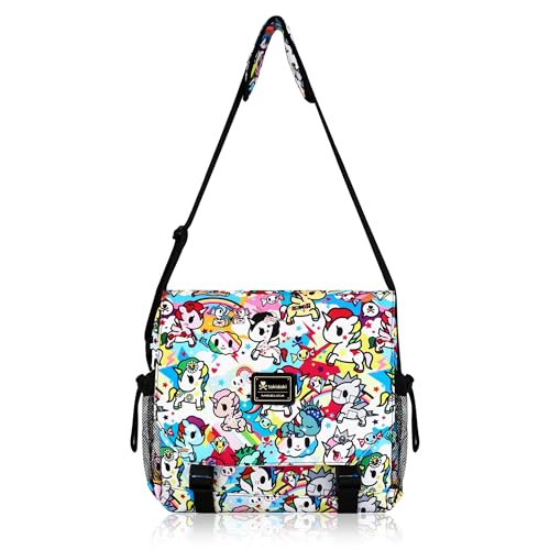 Tokidoki Messenger Bag Unicorno Crossbody Bag for Women Adjustable Strap Messenger Bag, Casual Shoulder Satchel Travel Work
