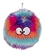 goDog Furballz Squeaky Plush Ball Dog Toy, Chew Guard Technology - Cool Rainbow, Large