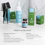 Hair & Beard Color for Full Gray Coverage 2 pack - Medium Brown - Ammonia-Free Complete Men’s At-home Beard & Hair Dye Kit, Professional-grade Permanent Hair Color (5.0) - Image 2