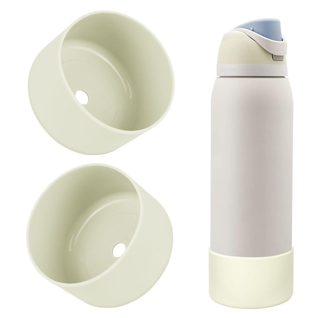BKBY 2PCS Silicone Water Bottle Boot, Compatible with Owala 24oz 32oz 40oz, Protective Anti-Scratch & Anti-Dent No Noise Sleeve Cover for FreeSip/Twist/Flip Water Bottles (Iced Breeze, 40oz) โ image 1
