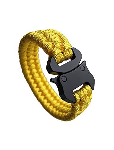 Pulseiras de corda de paraquedas trilobita tecida paracord pulseira com fivela de liberação lateral