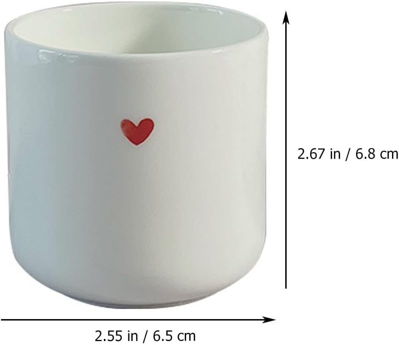 Heart Shaped Mugs Ceramic Espresso Cups Milk Mug Ceramic Cappuccino Cup Christmas Coffee Mugs Ceramic Tumblers Morning Mug Household Cup Ceramics Concentrate Office