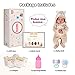 BABESIDE Drink and Wet Reborn Baby Doll – 17 Inch Realistic Sleeping Newborn, Can Drink Water & Pee, Full Body Soft Vinyl Real Life Baby Doll Girl in Bear Outfit, for Kids Age 3+