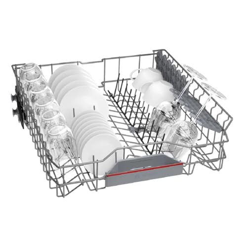 Bosch SMI4ECS28E, Serie 4, Smarter Geschirrspüler Teilintegriert 60 cm, Besteckschublade, Spülmaschine Made in Germany, besonders leise, Extra Trocknen, SpeedPerfect+, Programmassistent, Edelstahl