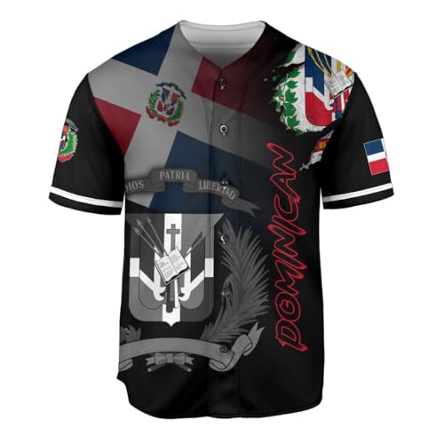 Custom Dominican Republic Jerseys for Men, Dominican Baseball Jersey, Dominican Jersey, Dominican Flag Pride Love Jersey miniatura 3
