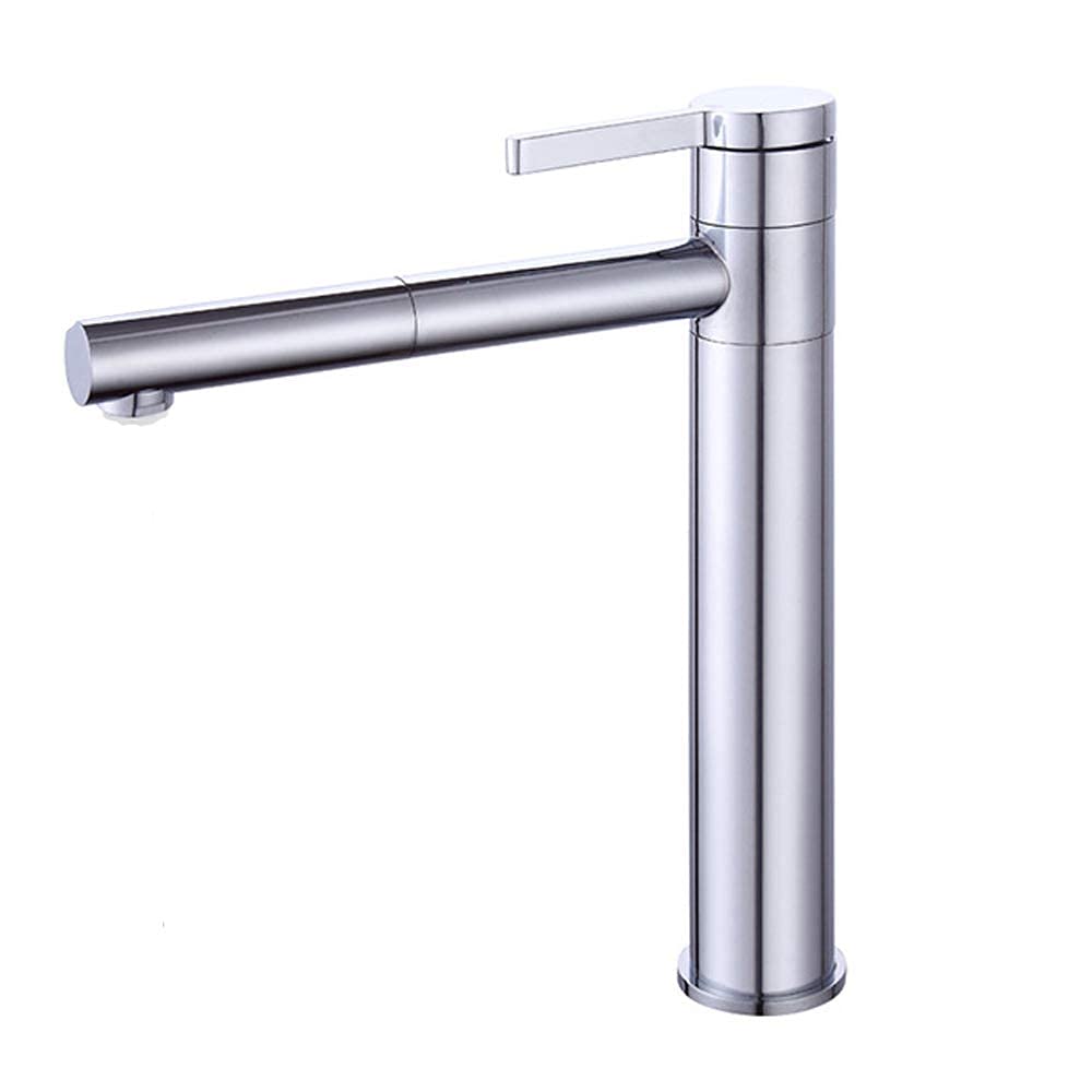 Grifo de fregadero, grifo de lavabo de cocina, grifo de lavabo de baño, grifo de baño moderno, grifo de rotación de 360 grados, grifo de agua fría y caliente, cartucho de cerámica LWX