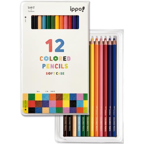 Amazon | トンボ鉛筆 色鉛筆 12色 (軽量・スリムなソフトケース