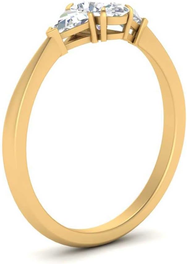 Choose Your Gemstone Trillion Cathedral Ring Yellow Gold Plated Oval Shape 3 Stone Engagement Rings Everyday Jewelry Wedding Jewelry Handmade Gifts for Wife US Size 4 to 12