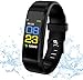 Fitness Tracker Watch, Hombres Mujeres Muñeca Monitor de frecuencia cardíaca Podómetro Smartband Sports Activity Tracker Podómetro Calorías Sueño Reloj Deportivo Impermeable IP68
