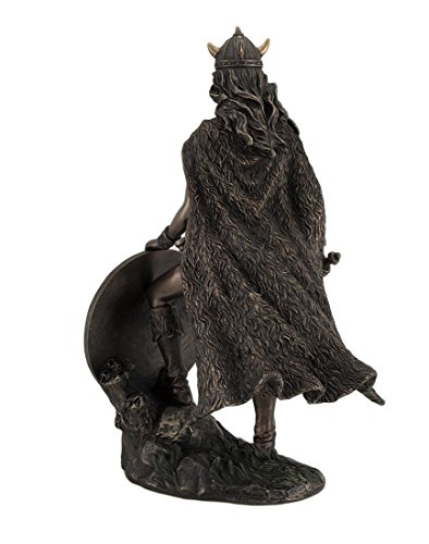Estatua Vikinga Escudo en Metal Bronceado miniatura 4