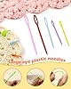 300pcs FIVEIZERO Stitch Markers with 6 pieces of large blunt sewing needles,colorful knitting markers,plastic crochet hook clip,bulk Crochet hook markers for knitting stitch locking clip crochet hooks #2